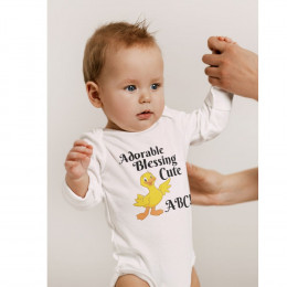 Adorable, Blessing, Cute, ABC  - Infant Long Sleeve Bodysuit